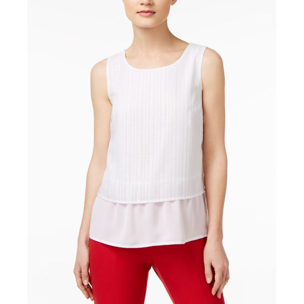Maison Jules Textured Contrast Top